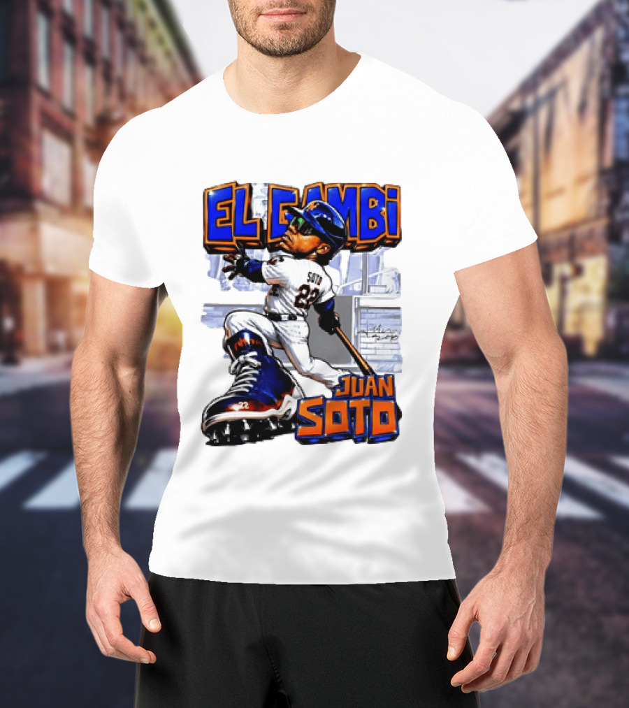 New York Mets El Gambi Juan Soto 22 Baseball T-Shirt