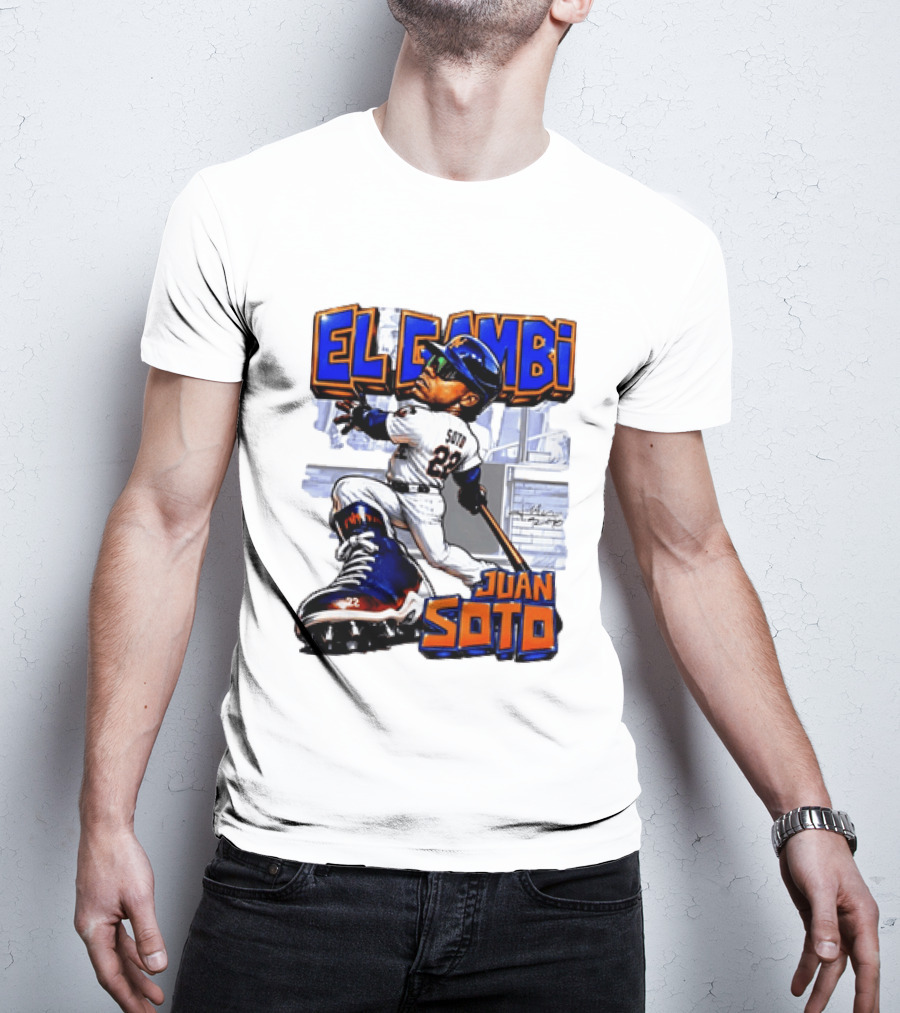 New York Mets El Gambi Juan Soto 22 Baseball T-Shirt