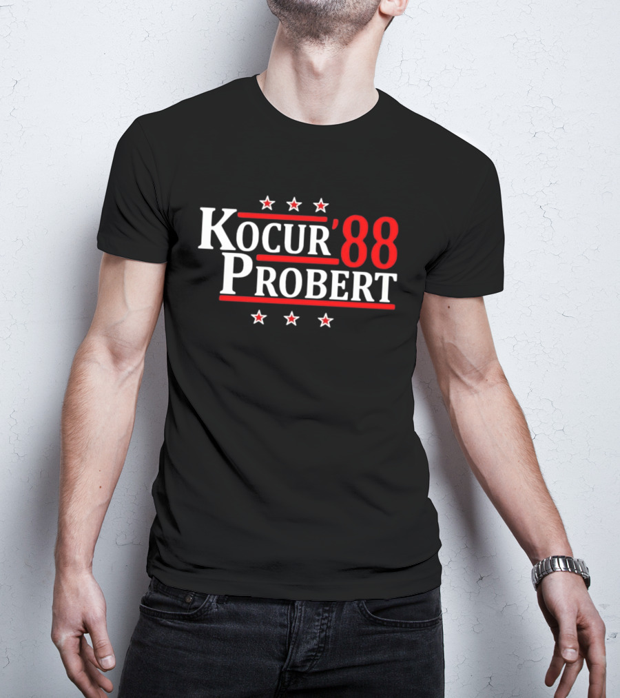 Detroit Kocur Probert Hockey Legends 88 With Stars T-Shirt
