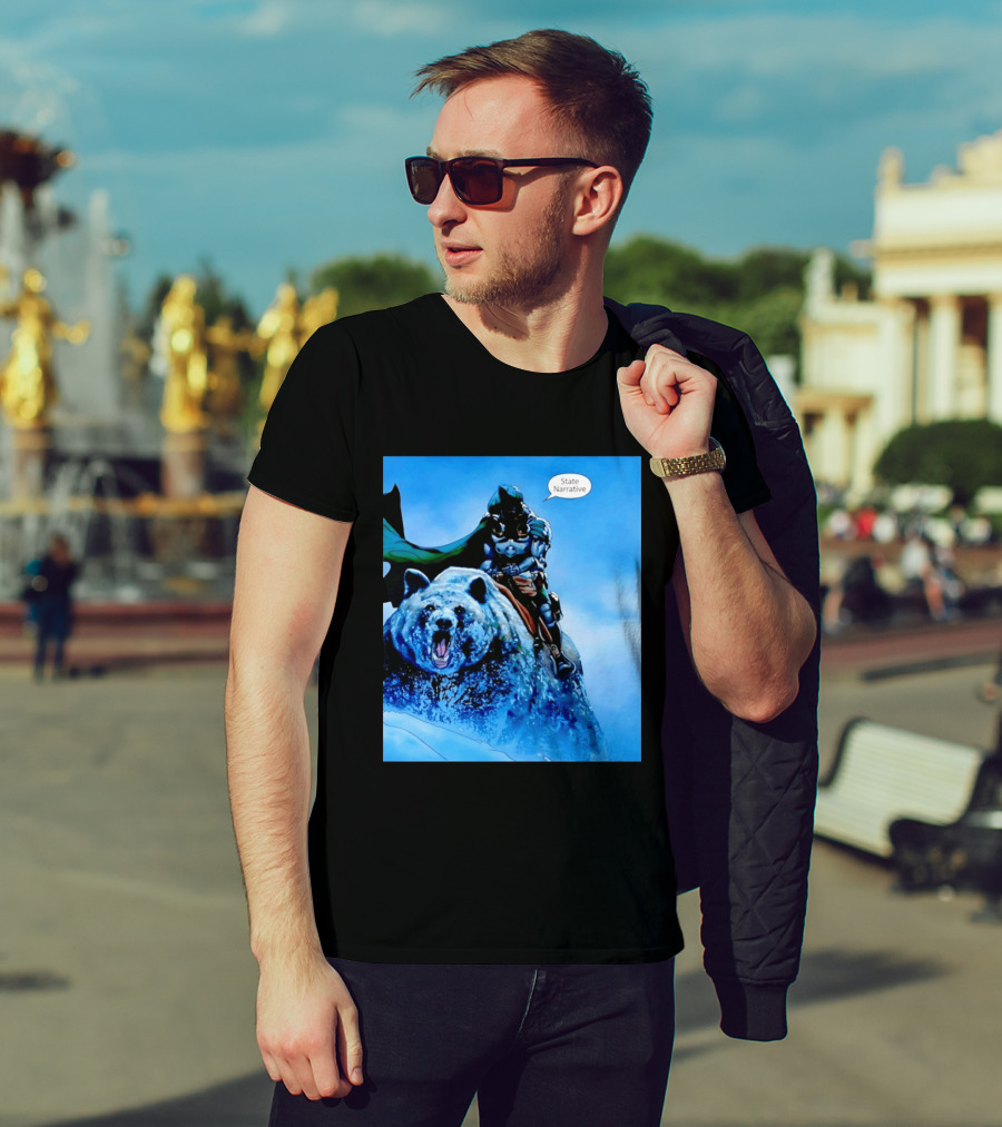 Doctor Doom State Narrative Riding Bear T-Shirt