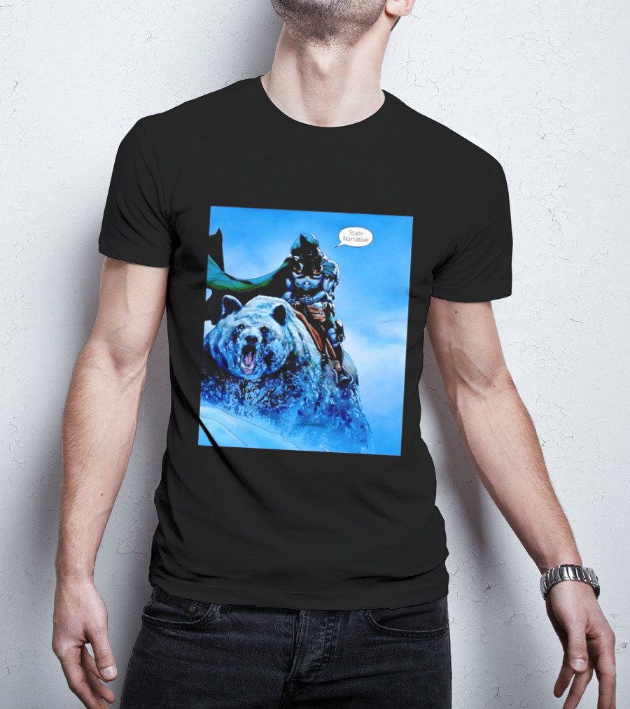 Doctor Doom State Narrative Riding Bear T-Shirt