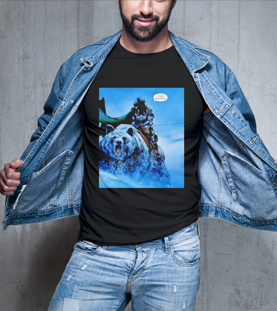 Doctor Doom State Narrative Riding Bear T-Shirt