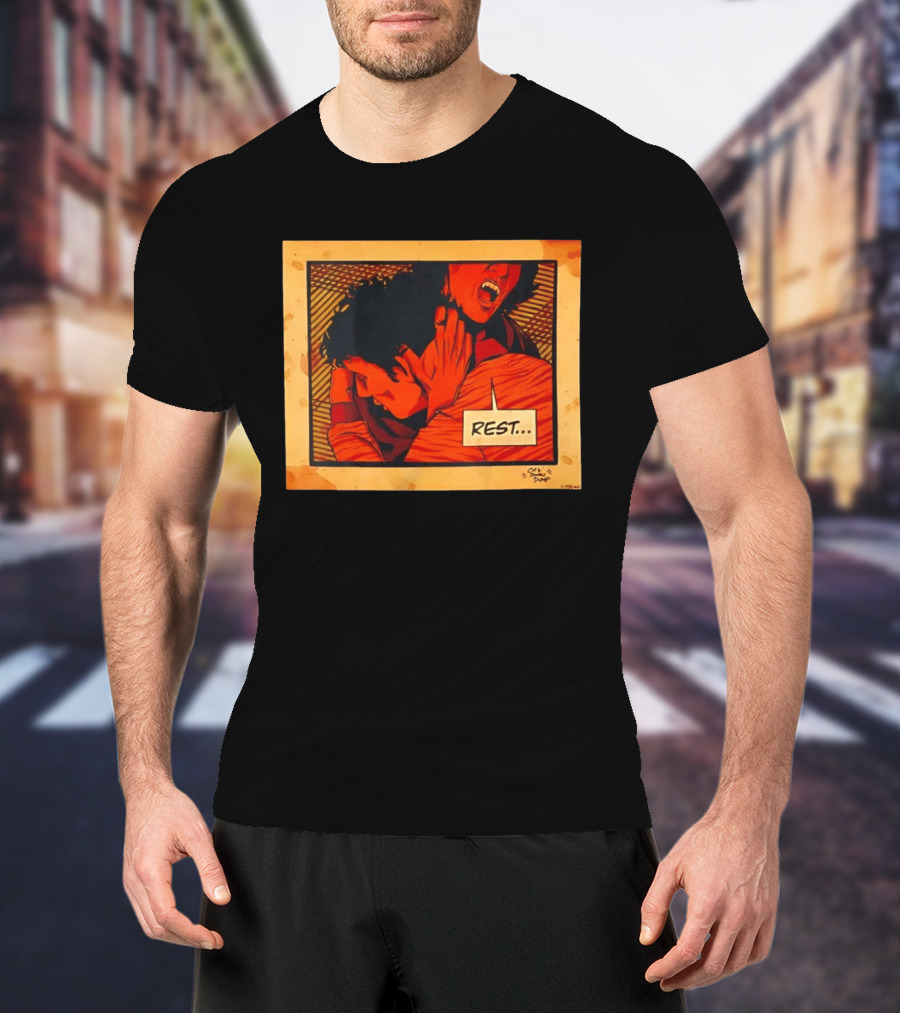 Dumb Dump Rest Vampire Biting Man T-Shirt