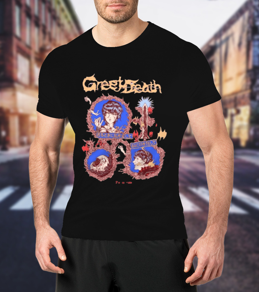 Greet Death Berserk Evil Greed Store Longsleeve Anime Manga Aesthetic T-Shirt