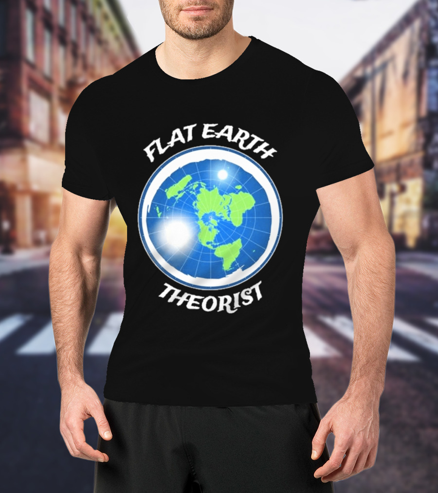 Flat Earth Theorist Ice Wall Map T-Shirt