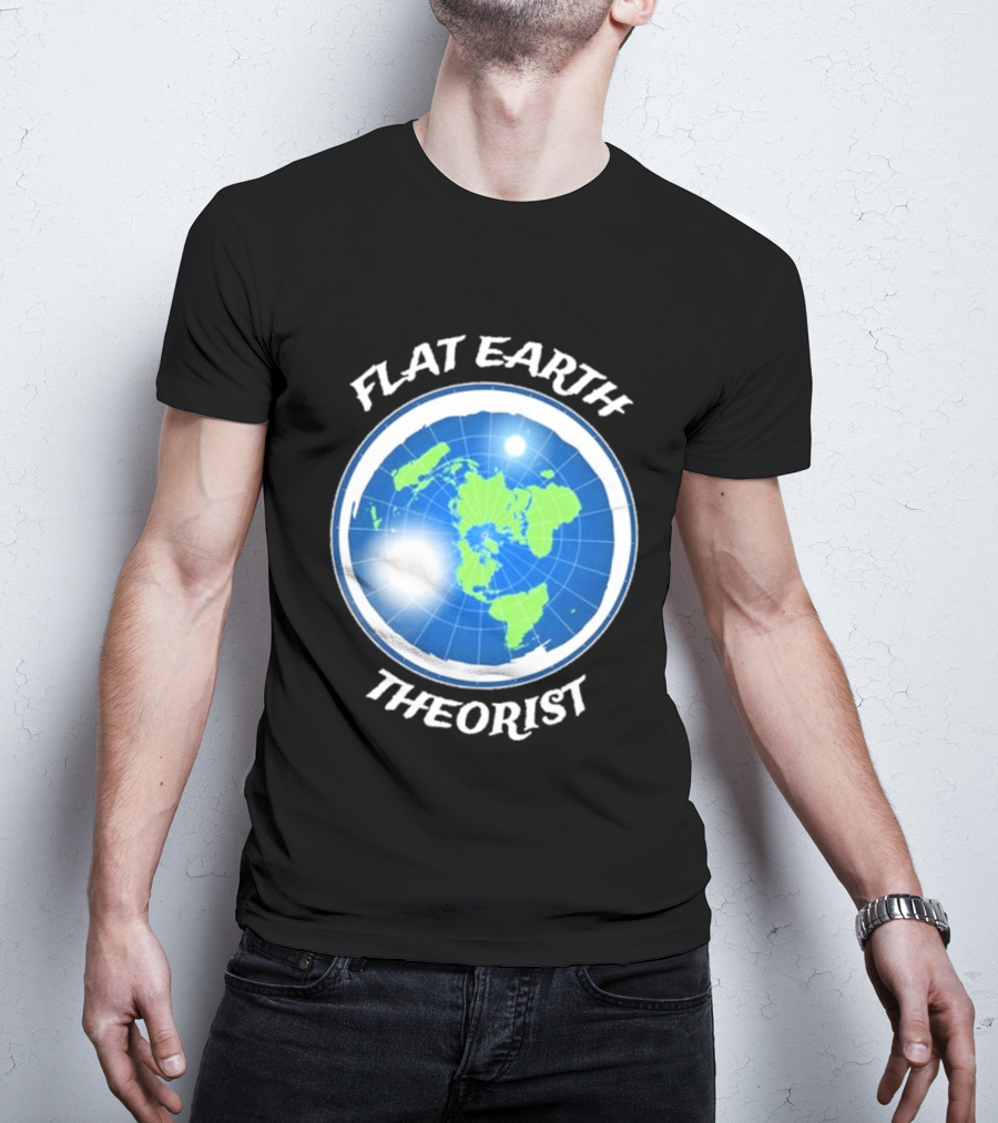 Flat Earth Theorist Ice Wall Map T-Shirt