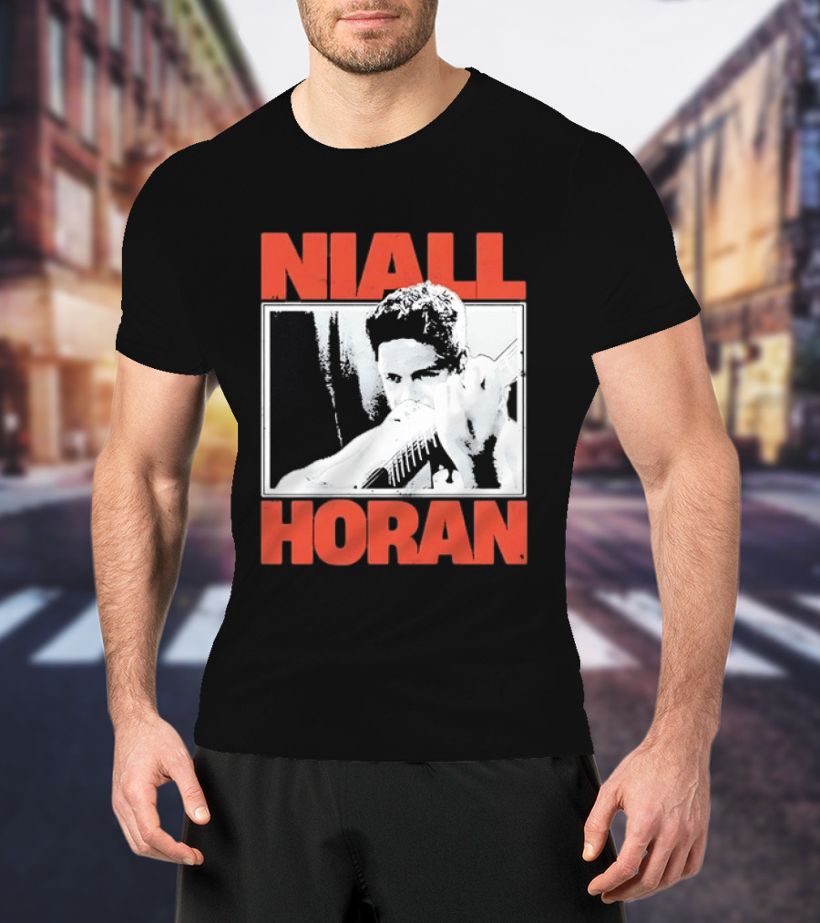 Niall Horan Distressed Guitar Player Image One Direction T-Shirt