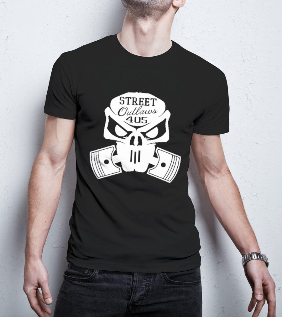 Street Outlaws 405 Skull Piston Racing Motorsports T-Shirt