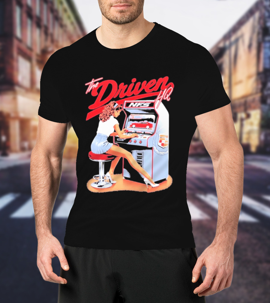 The Driven HQ NFS Arcade Gaming Girl Retro Pin Up T-Shirt