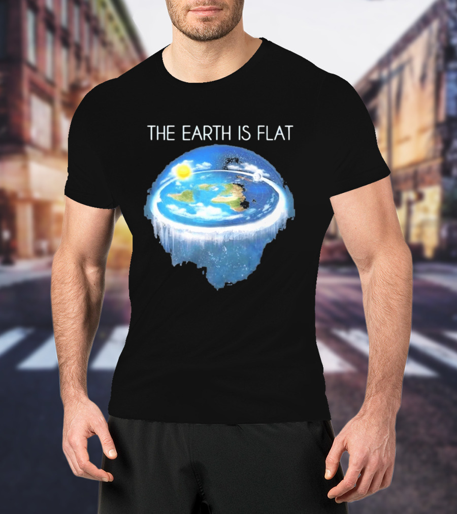 The Earth Is Flat Map Model Firmament Dome Sun Moon Sheol T-Shirt