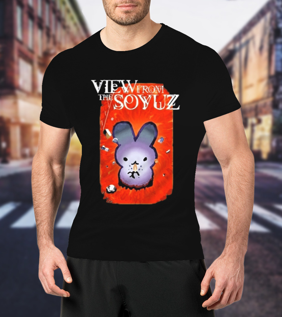 View From The Soyuz Ubiquitous Space Rabbit Explosion T-Shirt