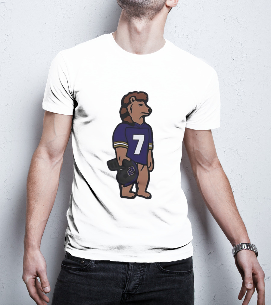 Baltimore Ravens Morgan Wallen Bear Number 7 Football Team Collaboration T-Shirt