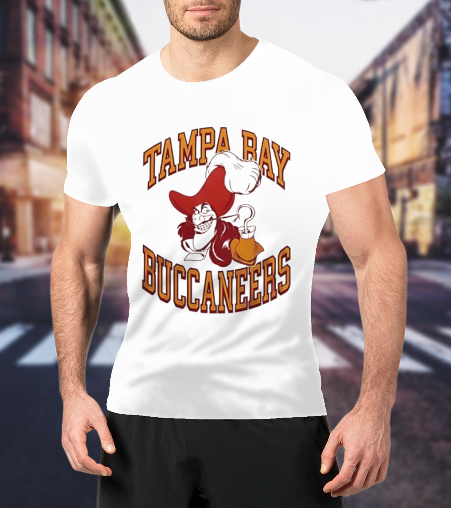 Tampa Bay Buccaneers Captain Hook Pirate NFL Fan Gear T-Shirt