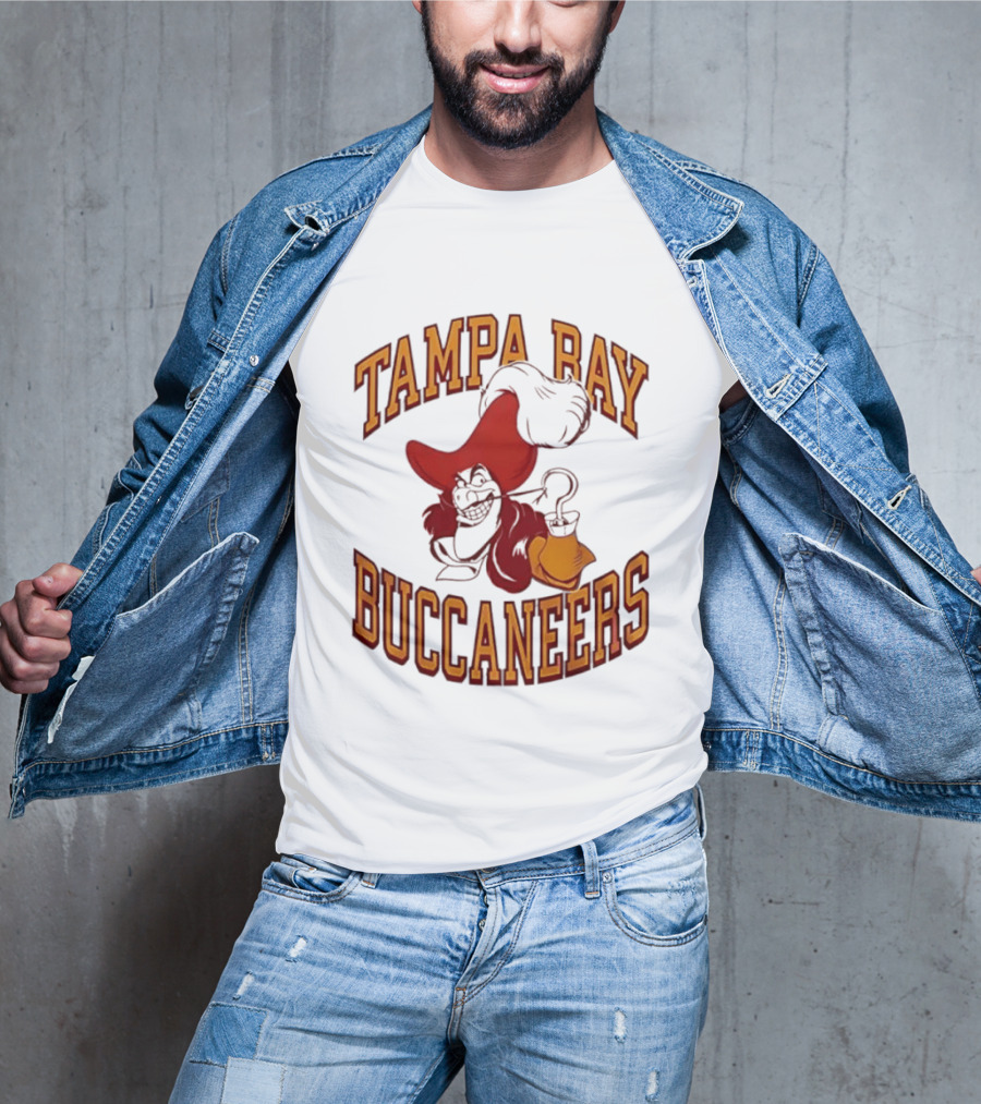 Tampa Bay Buccaneers Captain Hook Pirate NFL Fan Gear T-Shirt