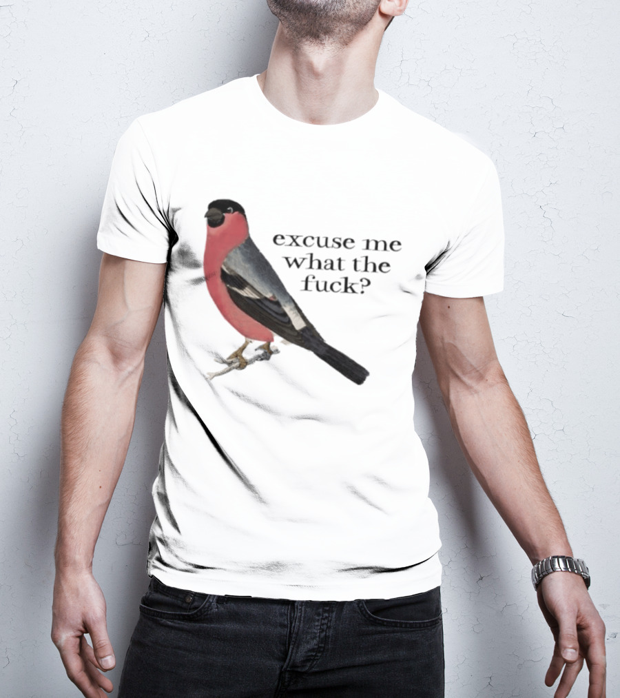 Eurasian Bullfinch Bird Excuse Me What The Fuck T-Shirt
