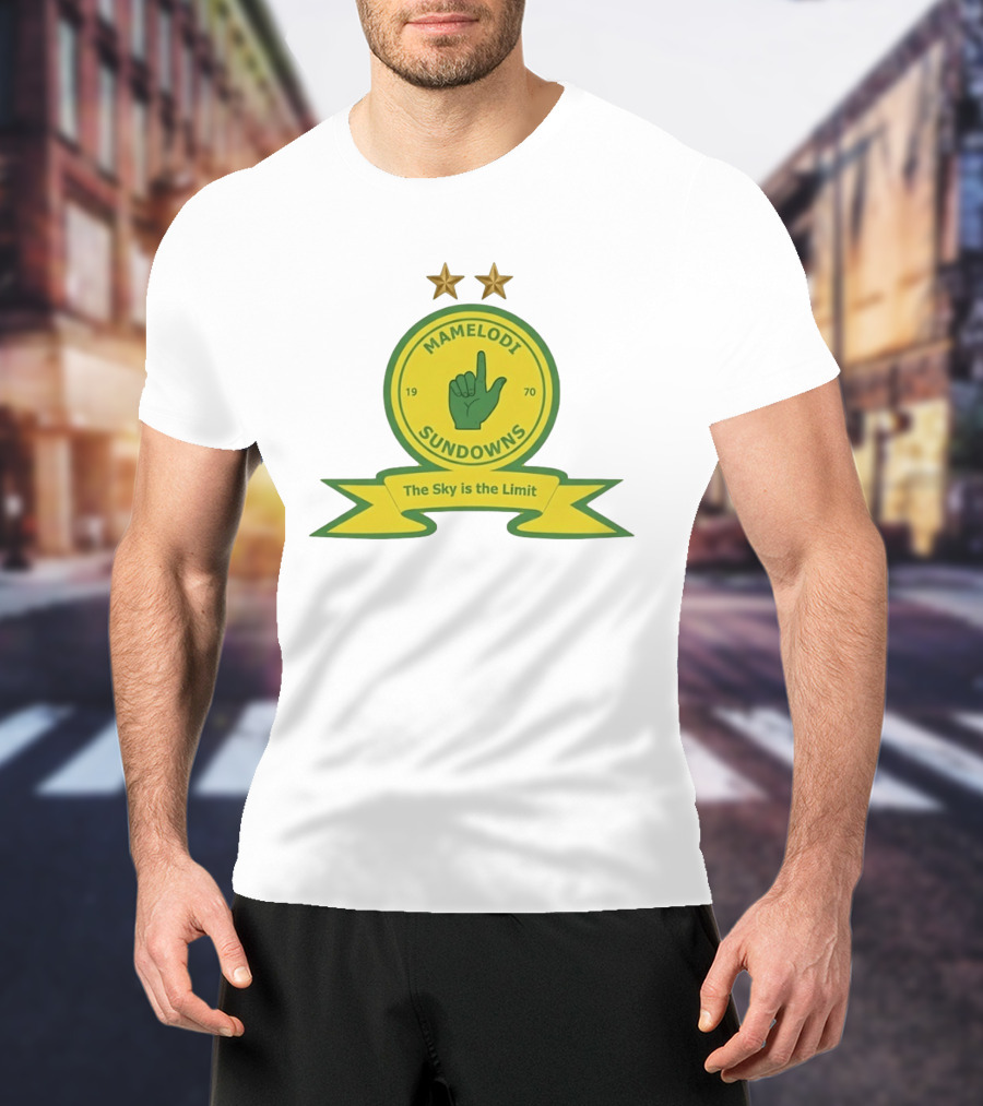 Mamelodi Sundowns 1970 The Sky Is The Limit Logo Two Stars T-Shirt