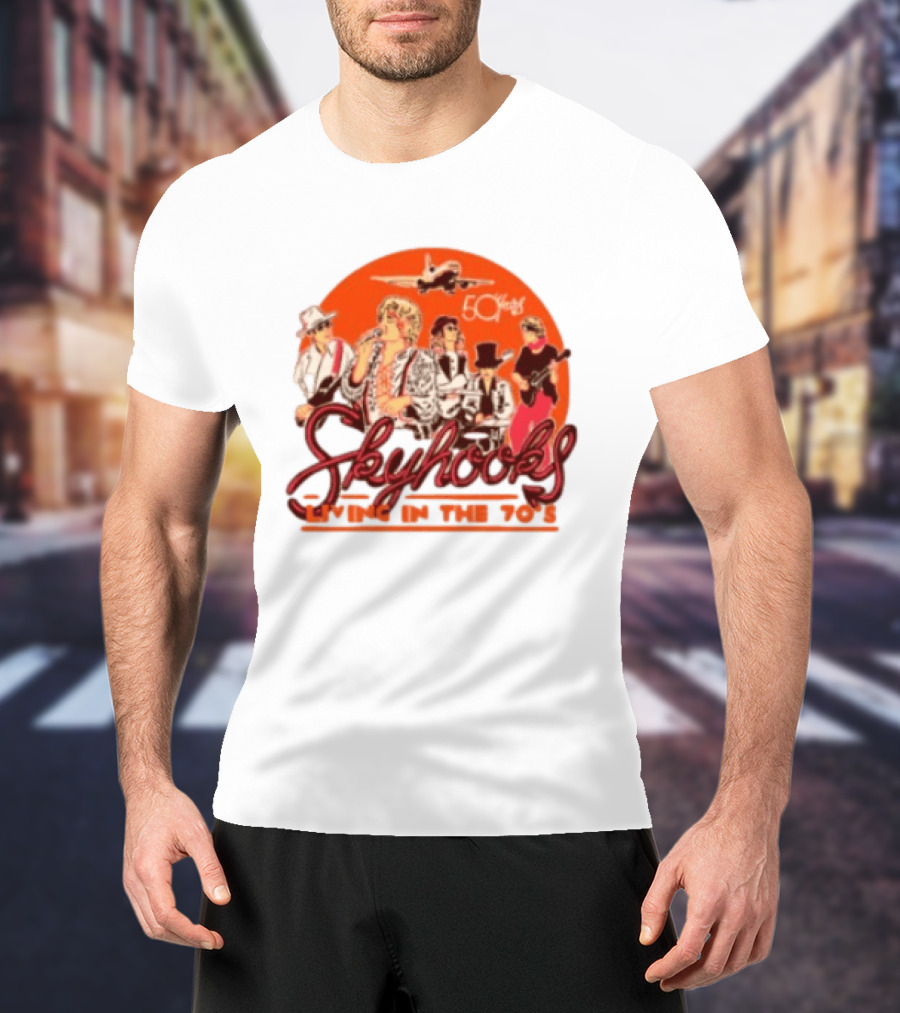 Skyhooks Living In The 70's 50th Anniversary Warner Music Store T-Shirt