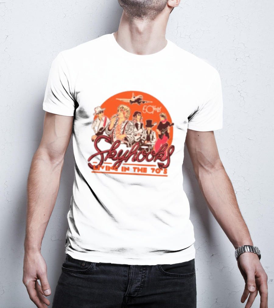 Skyhooks Living In The 70's 50th Anniversary Warner Music Store T-Shirt