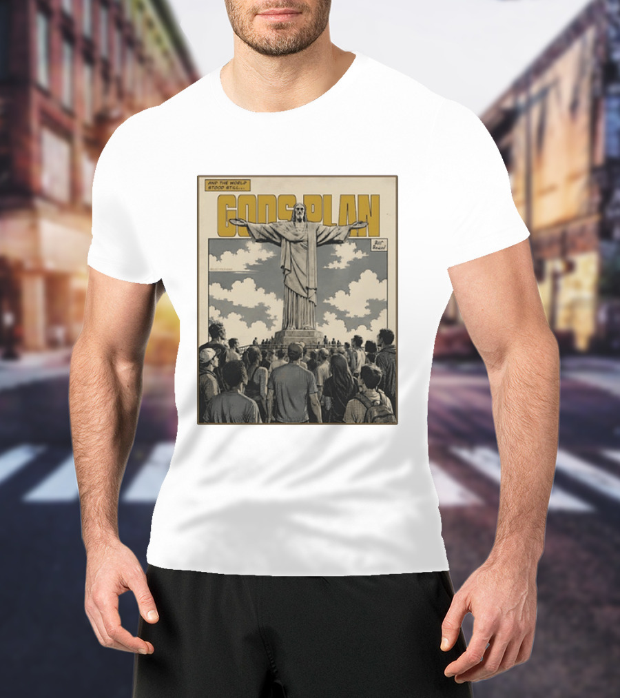 Gods Plan Jesus Christ And The World Stood Still Retro Comic T-Shirt