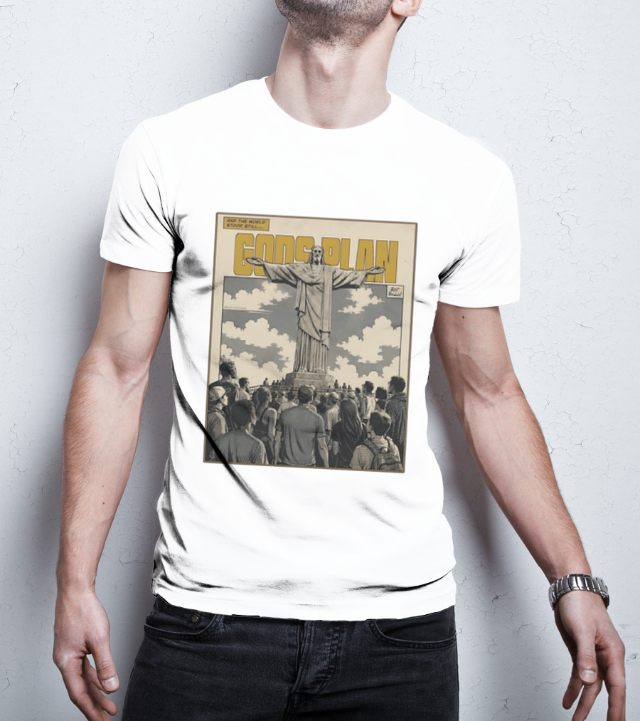 Gods Plan Jesus Christ And The World Stood Still Retro Comic T-Shirt