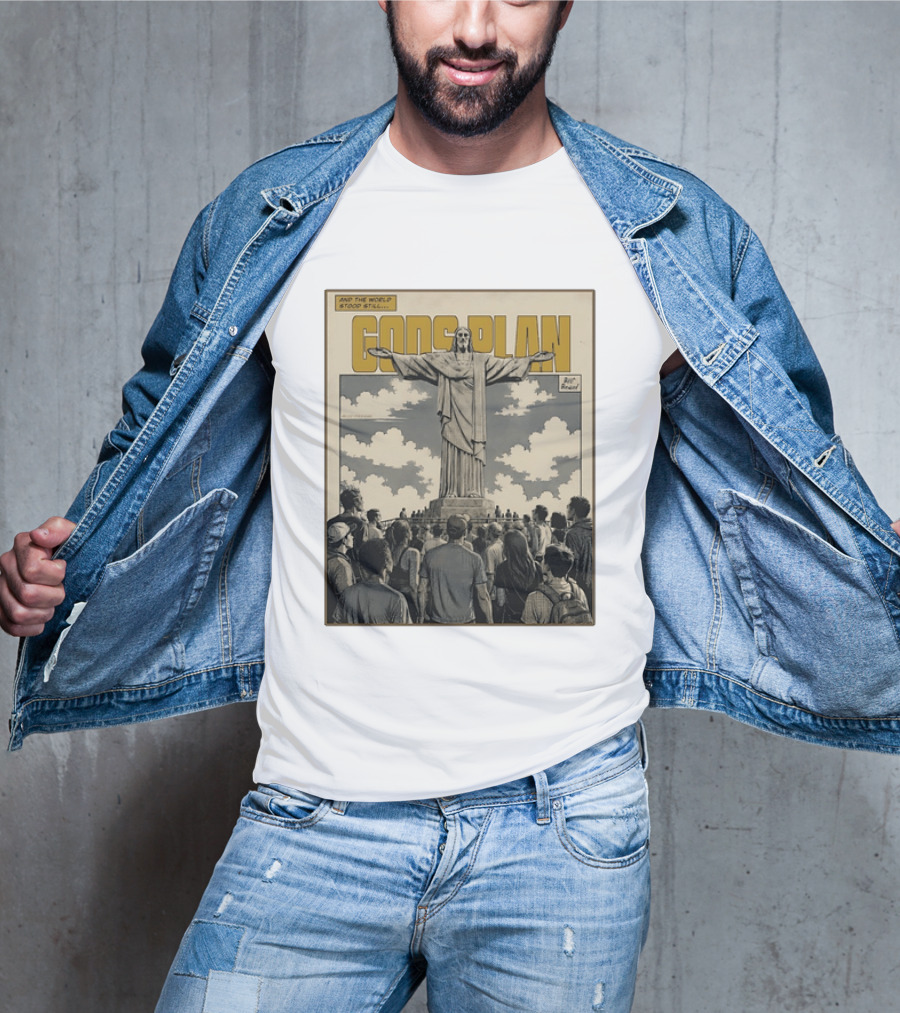 Gods Plan Jesus Christ And The World Stood Still Retro Comic T-Shirt