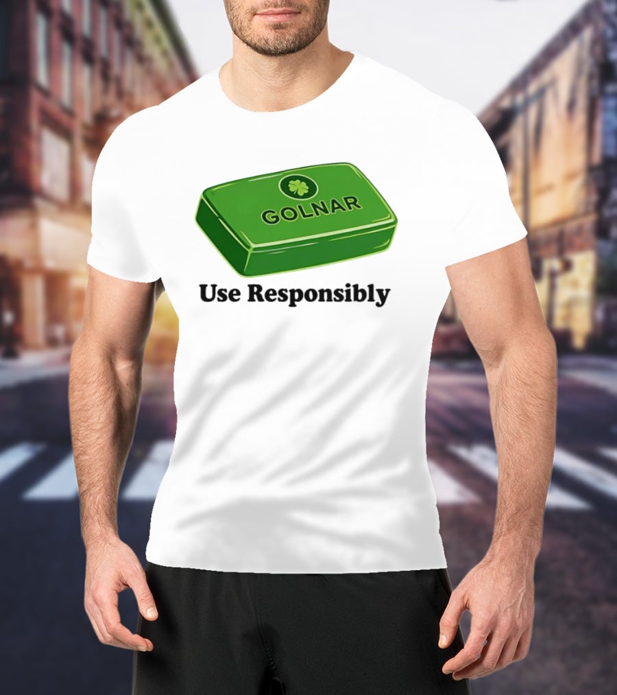 Golnar Green Bar Use Responsibly Shamrock T-Shirt