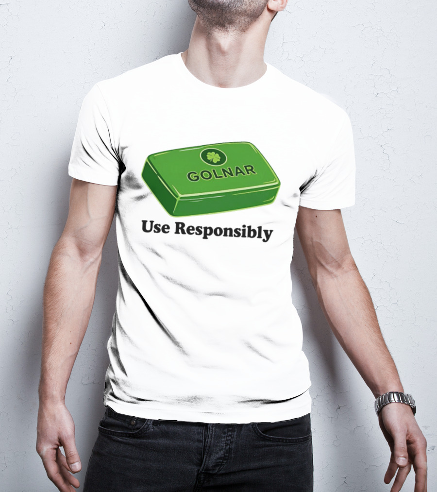 Golnar Green Bar Use Responsibly Shamrock T-Shirt