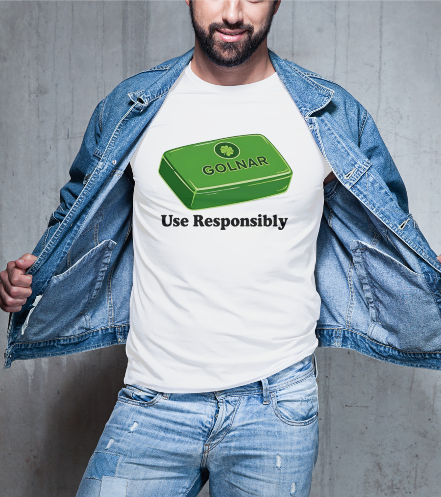 Golnar Green Bar Use Responsibly Shamrock T-Shirt