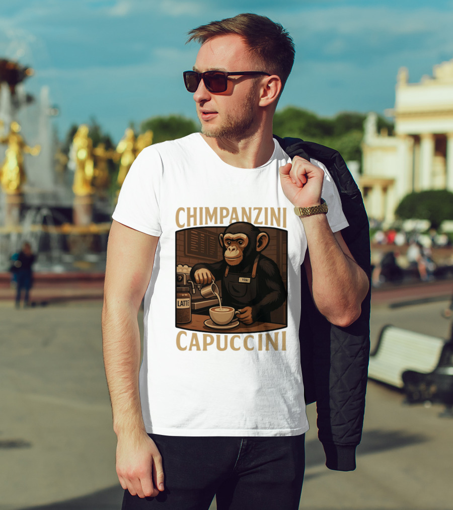 Chimpanzini Capuccini Latte Barista Chimp 'Toni T-Shirt