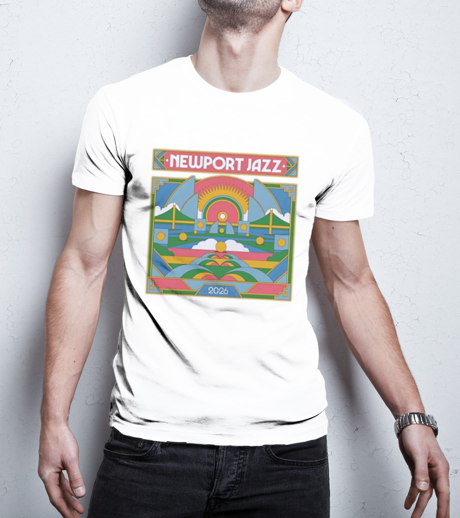 Newport Jazz Festival 2026 Retro Art Deco T-Shirt