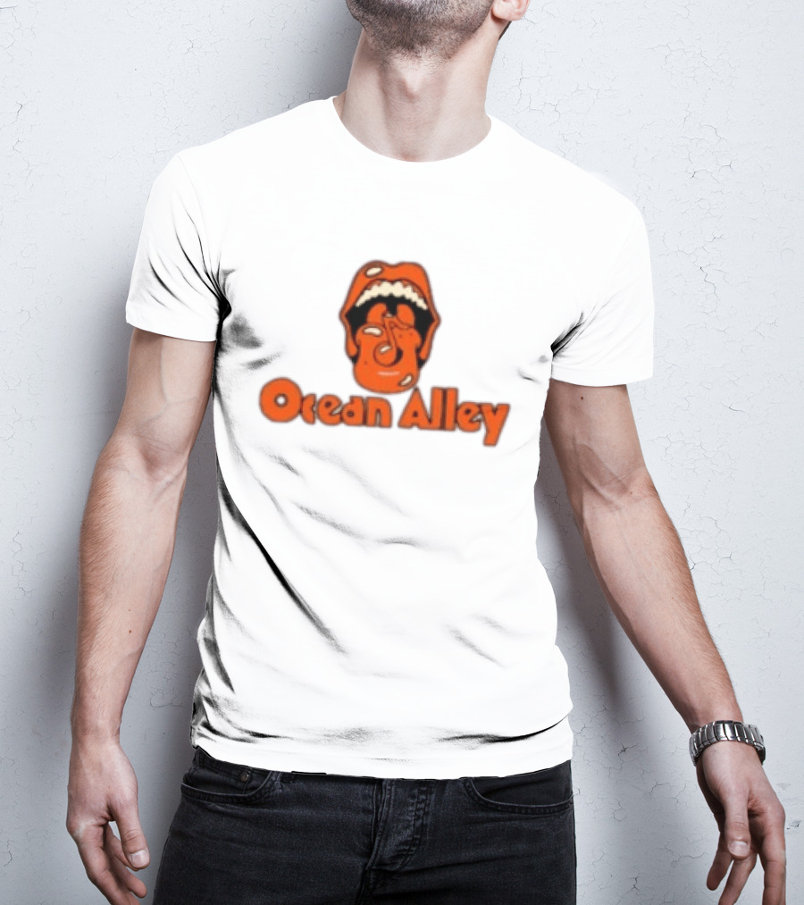 Ocean Alley Acid Tongue Ash Grey Vintage Inspired Merchandise T-Shirt