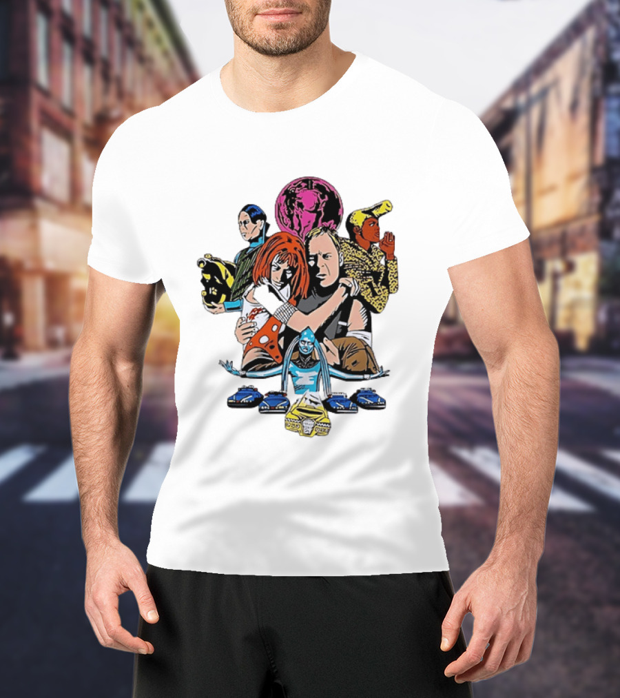 The Fifth Element Movie Characters Leeloo Korben Zorg Diva Plavalaguna Ruby Rhod Sci Fi Adventure T-Shirt