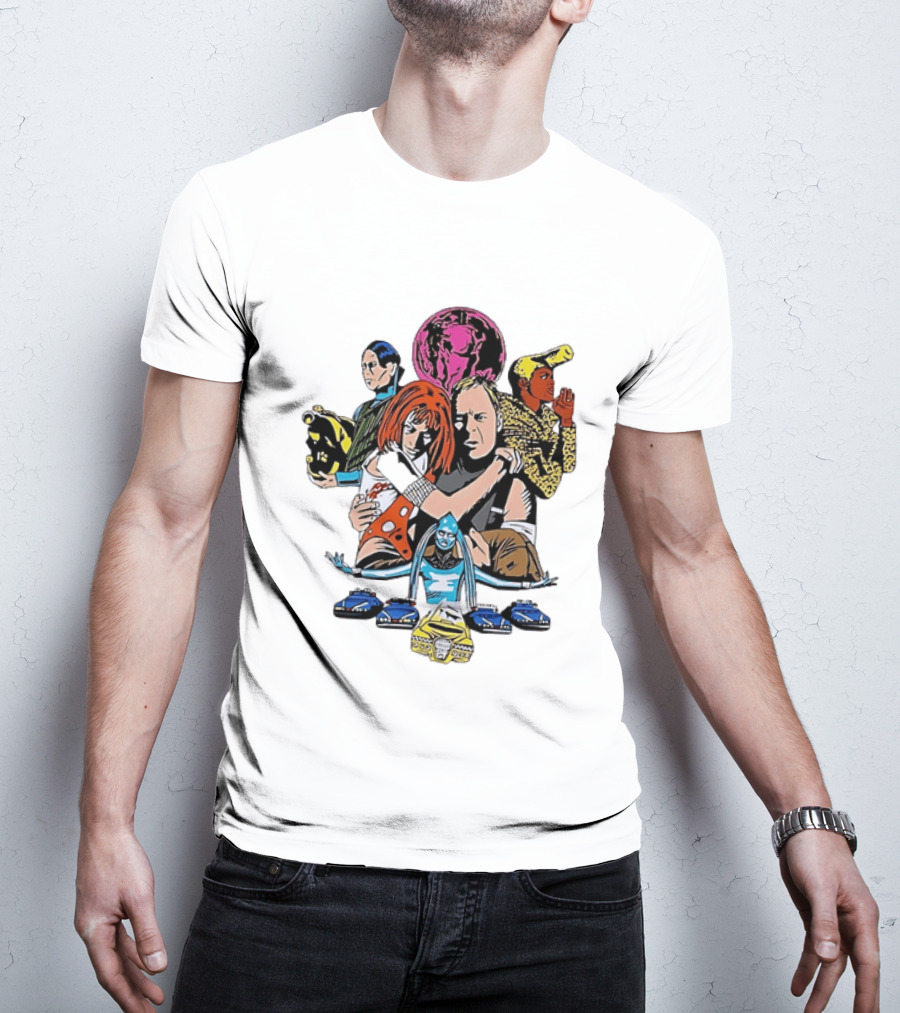 The Fifth Element Movie Characters Leeloo Korben Zorg Diva Plavalaguna Ruby Rhod Sci Fi Adventure T-Shirt
