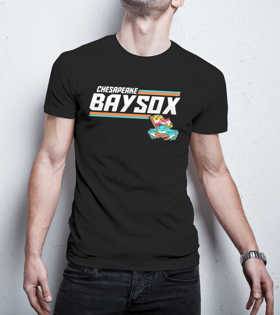 Chesapeake Baysox Maryland Crab Mascot Icon With Baseball Bat T-Shirt