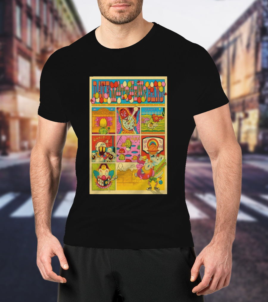 Dave Matthews Band Darien Lake Amphitheater July 22 2026 Comic T-Shirt