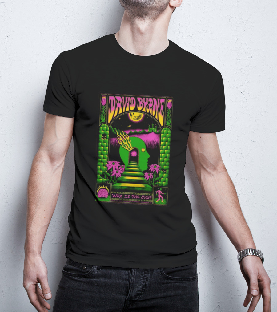 David Byrne Who Is The Sky Edinburgh UK 7 20 7 22 2026 Psychedelic T-Shirt