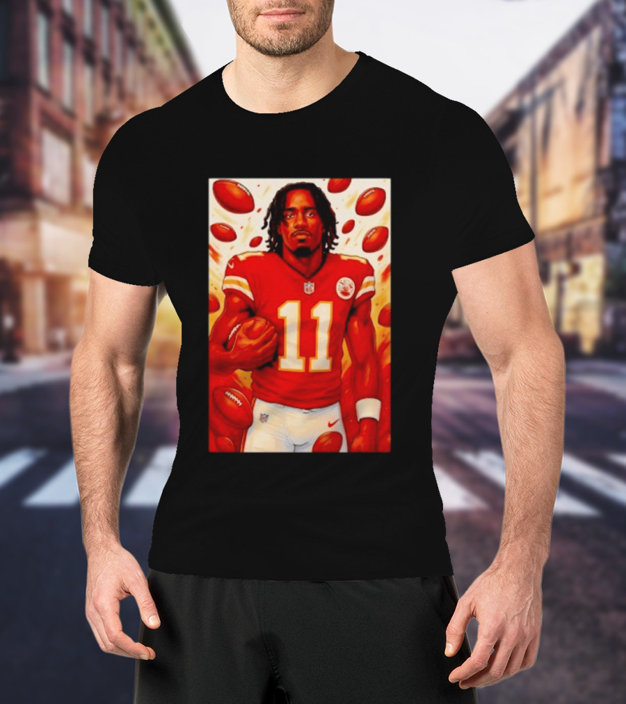 Jalen Royals Kansas City Chiefs Number 11 Football Player With Team Logo And Jersey T-Shirt