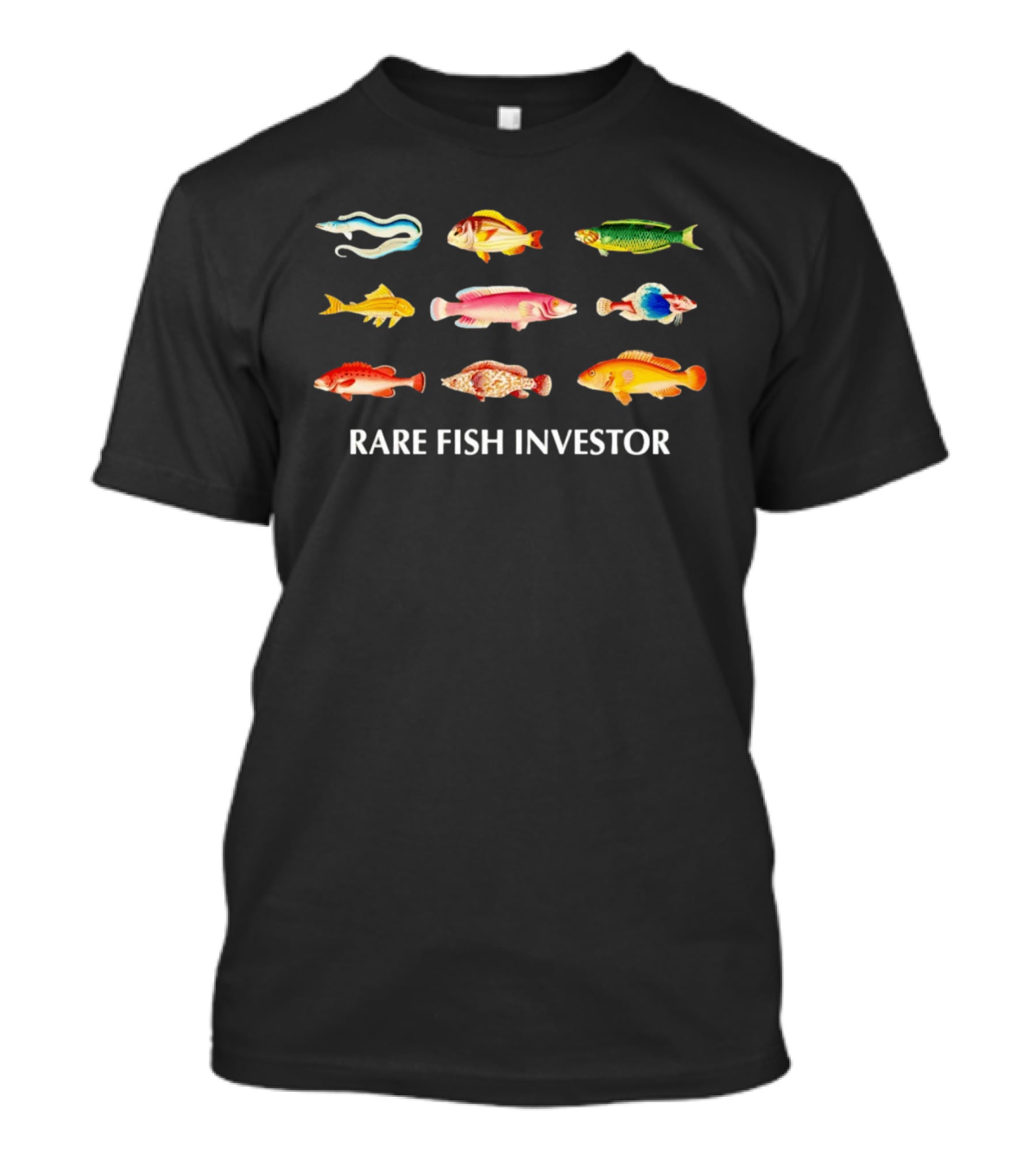 Rare Fish Investor Colorful Aquatic Collection T-Shirt