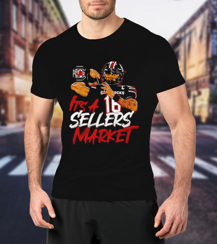 LaNorris Sellers South Carolina Gamecocks Football It's A Sellers Market 18 T-Shirt