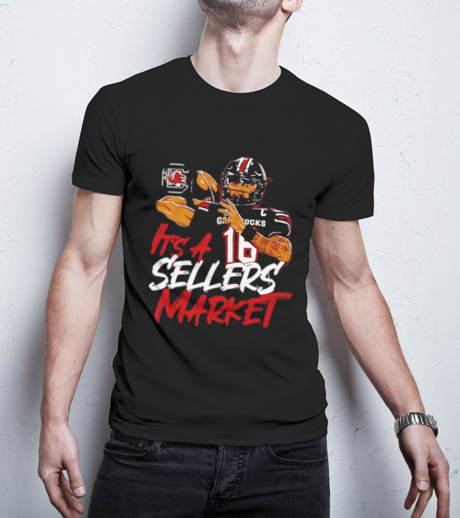 LaNorris Sellers South Carolina Gamecocks Football It's A Sellers Market 18 T-Shirt