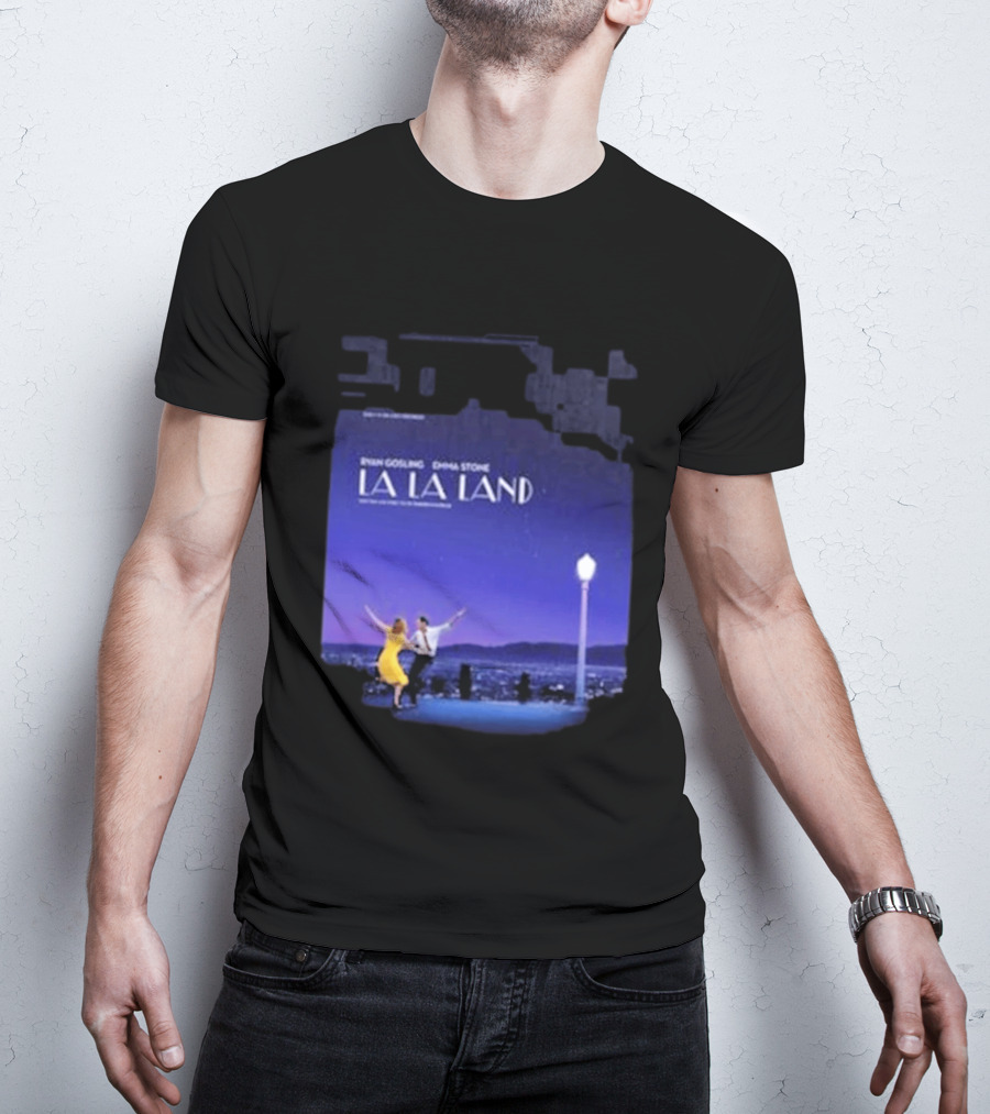 Ryan Gosling Emma Stone La La Land City Dance Under Streetlight 10th Anniversary T-Shirt