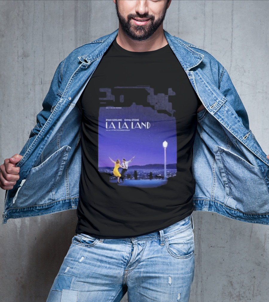 Ryan Gosling Emma Stone La La Land City Dance Under Streetlight 10th Anniversary T-Shirt