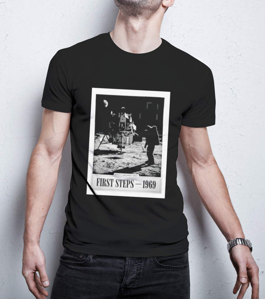 First Steps 1969 Apollo 11 Lunar Module Eagle Moon Landing Astronaut T-Shirt