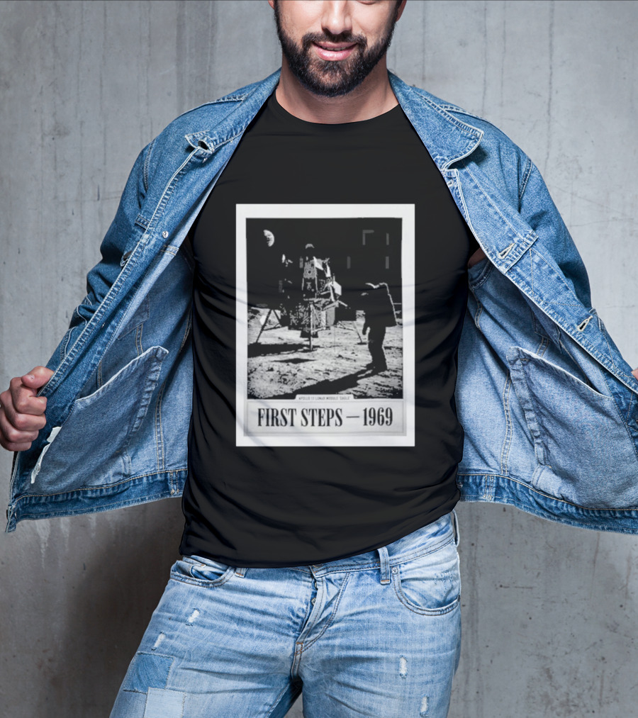 First Steps 1969 Apollo 11 Lunar Module Eagle Moon Landing Astronaut T-Shirt