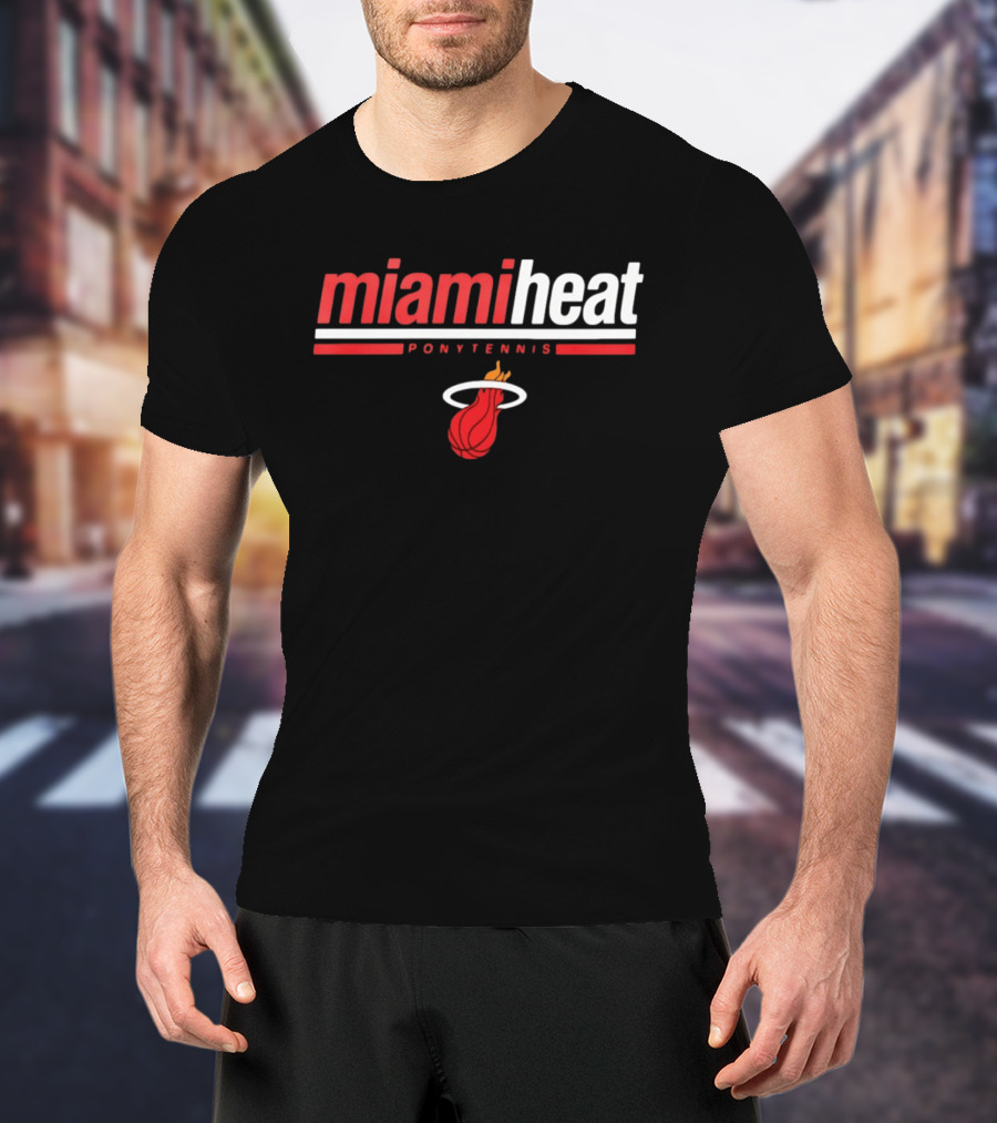 Miami Heat Pony Tennis NBA Basketball T-Shirt