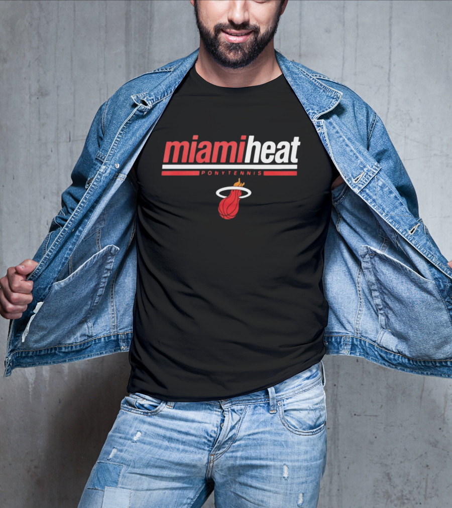 Miami Heat Pony Tennis NBA Basketball T-Shirt