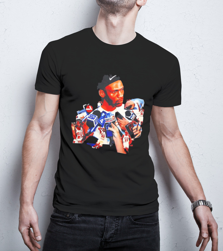 Michael Jordan Press Conference CLTV ESPN FOX Bulls T-Shirt