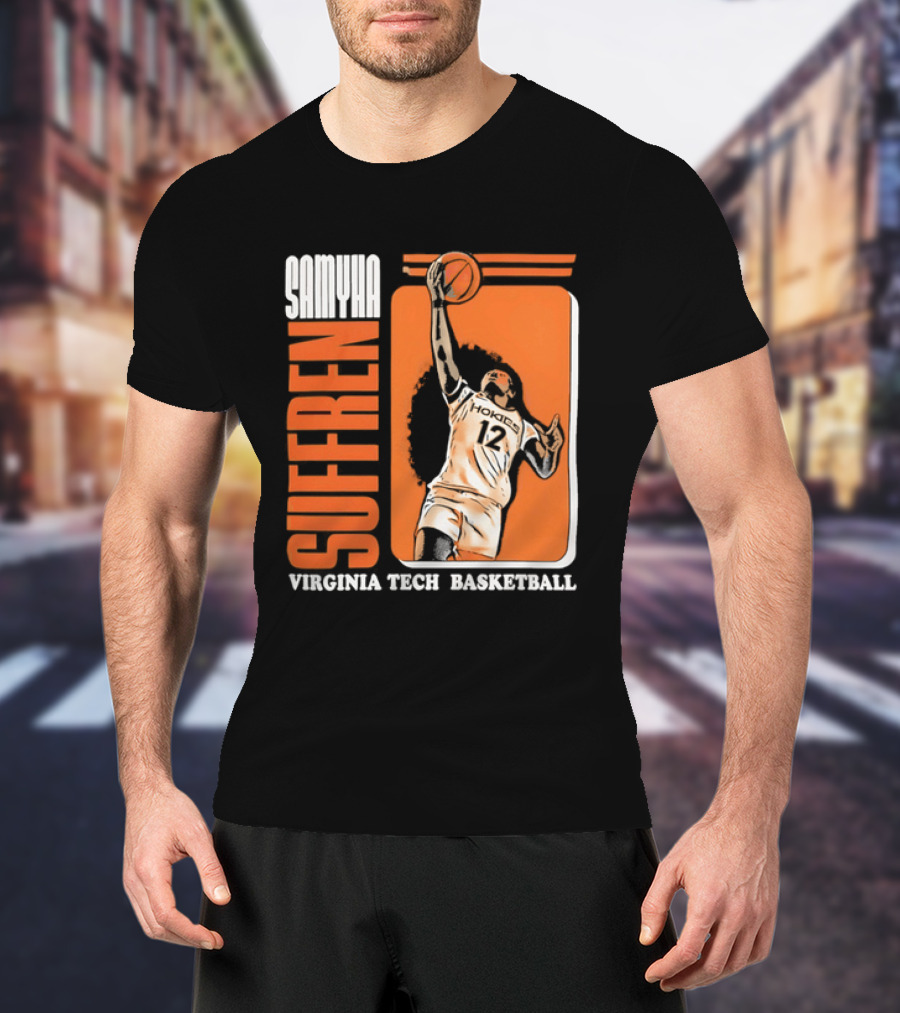 Samyha Suffren Virginia Tech Basketball Number 12 Jersey T-Shirt