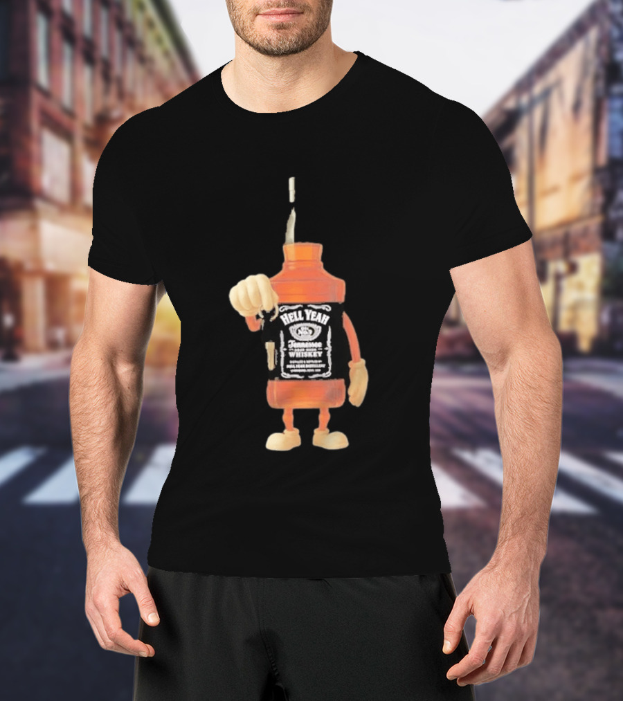 Hell Yeah Tennessee Whiskey Bottle Figure With Car Key T-Shirt