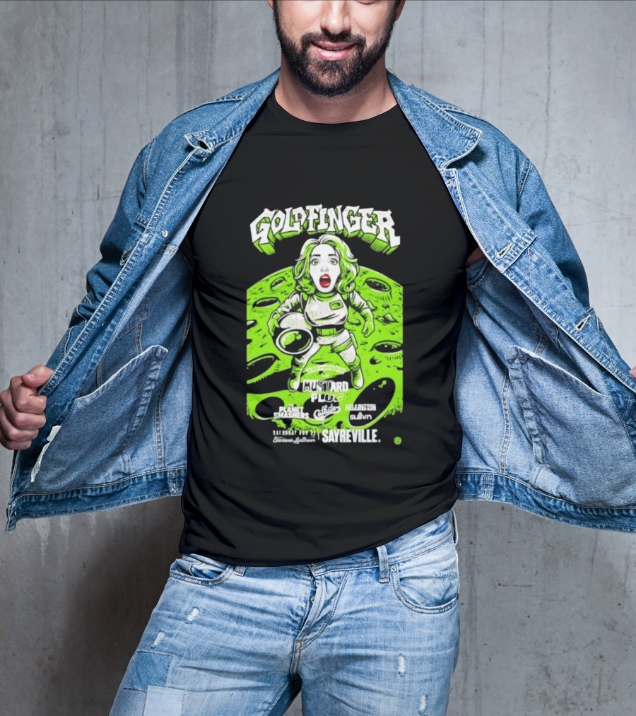 Goldfinger Mustard Plug The Planet Smashers Catbite Millington Skanksgiving Sayreville Alien Space Scene T-Shirt